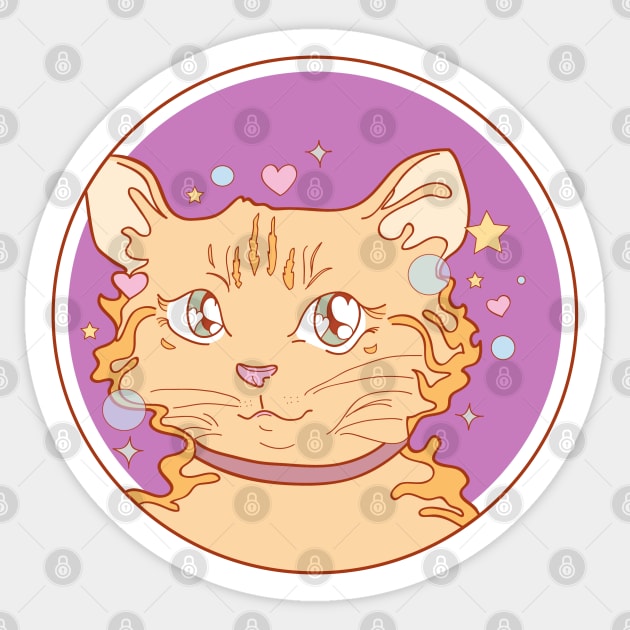 Millicent the cat Sticker by RekaFodor